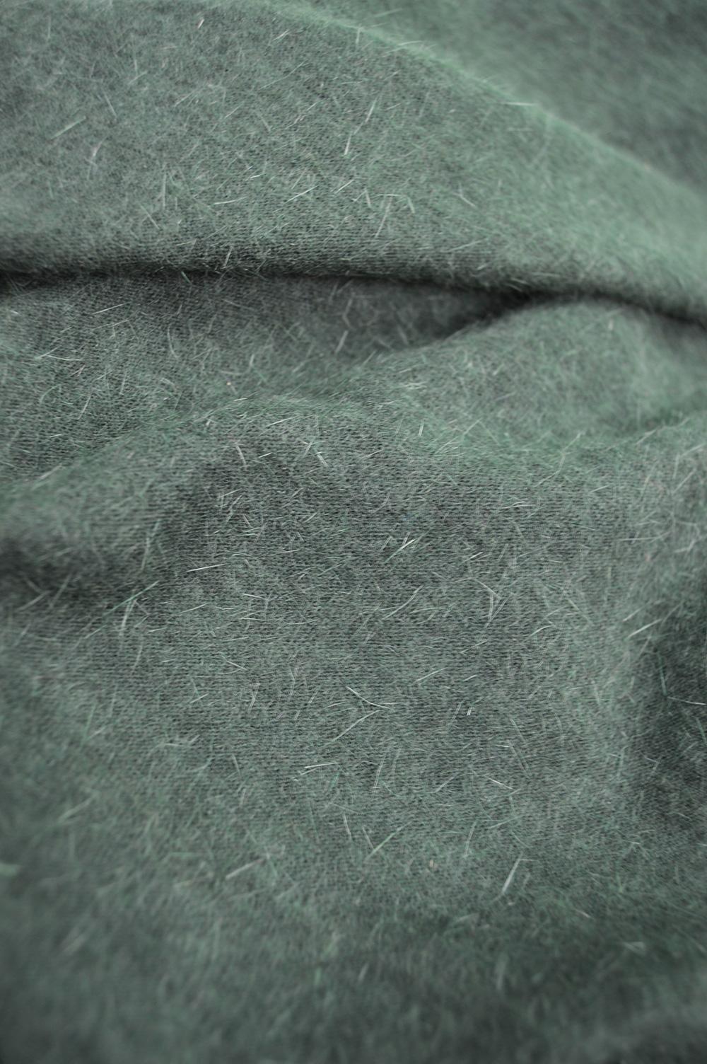 Lanvin Haute Couture Unstructured Green Wool Knit Maxi Cape Cloak, 1970s For Sale 4