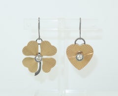 Orecchini Lanvin con cuore e trifoglio