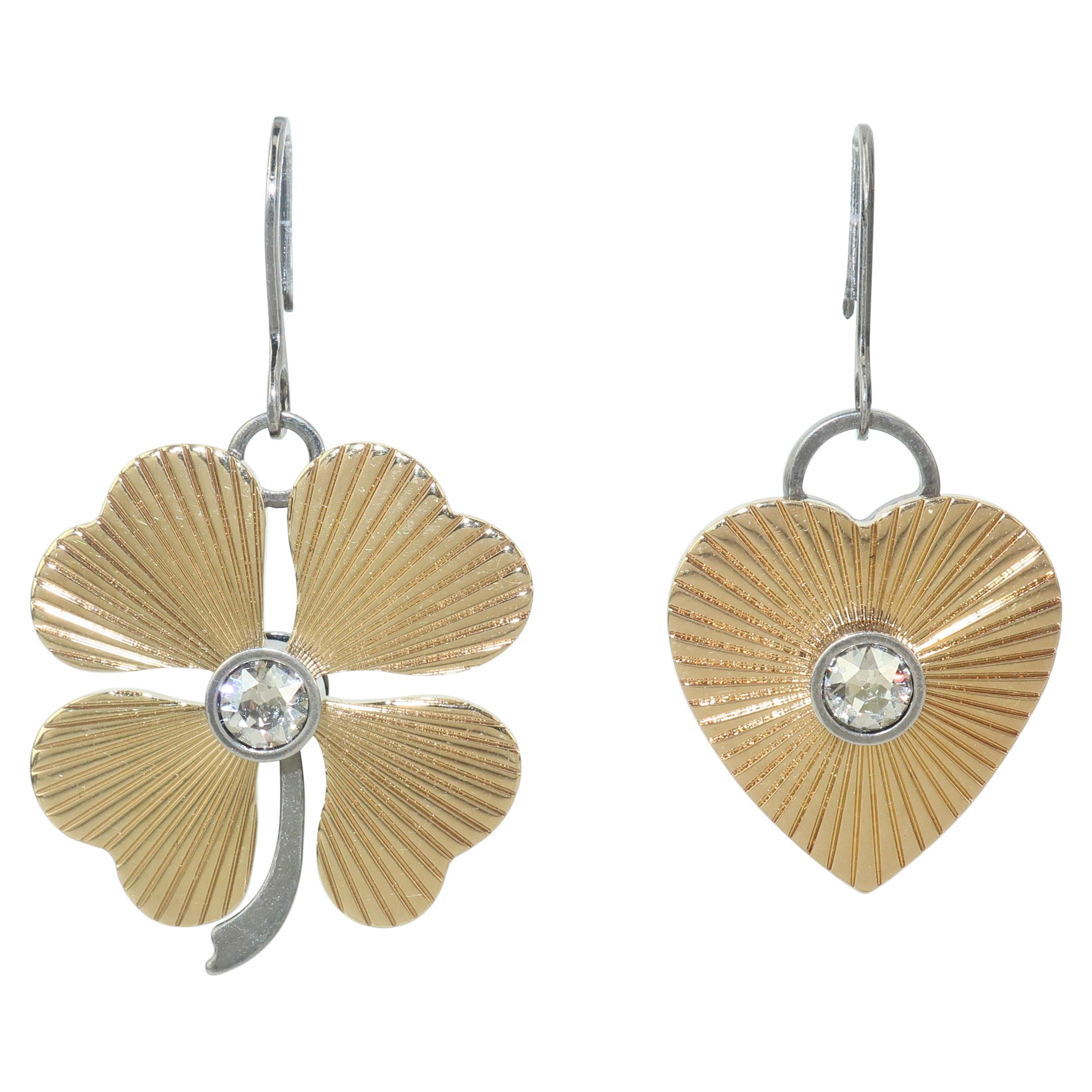 Lanvin Heart & Clover Earrings