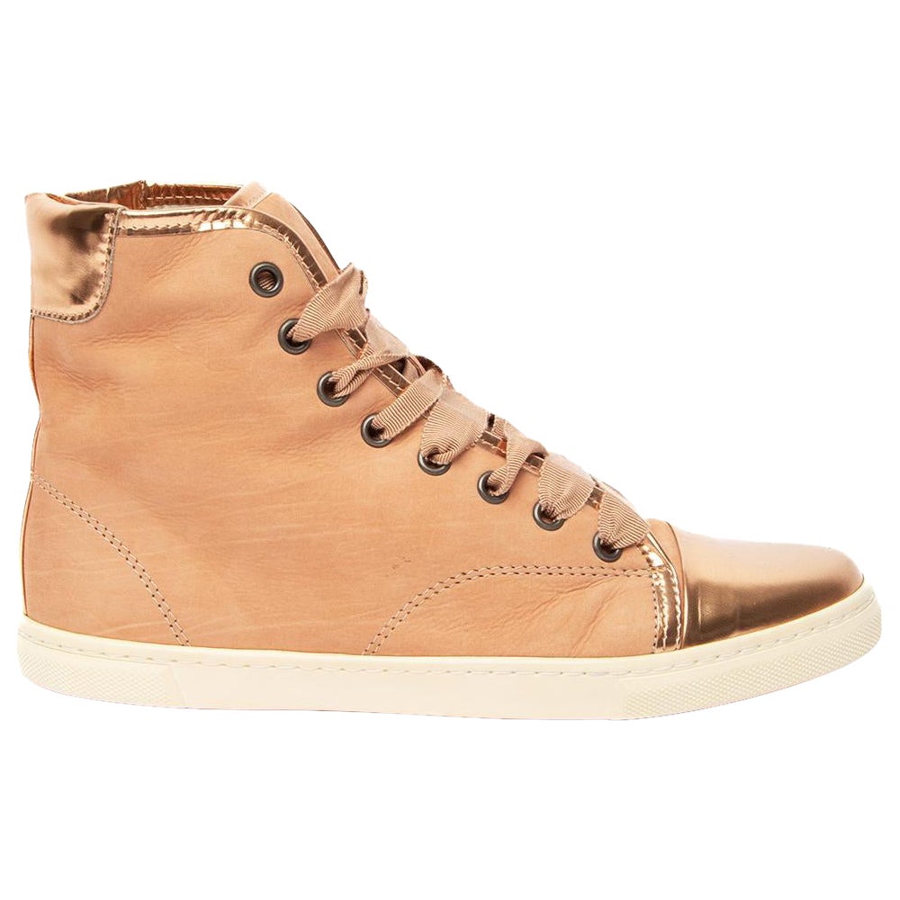 Lanvin High Top Suede Trainers Size UK 3 For Sale
