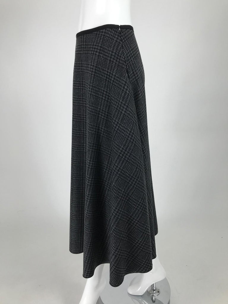 Lanvin Hiver 2015 Wool Plaid Bias Cut Skirt 42 at 1stDibs