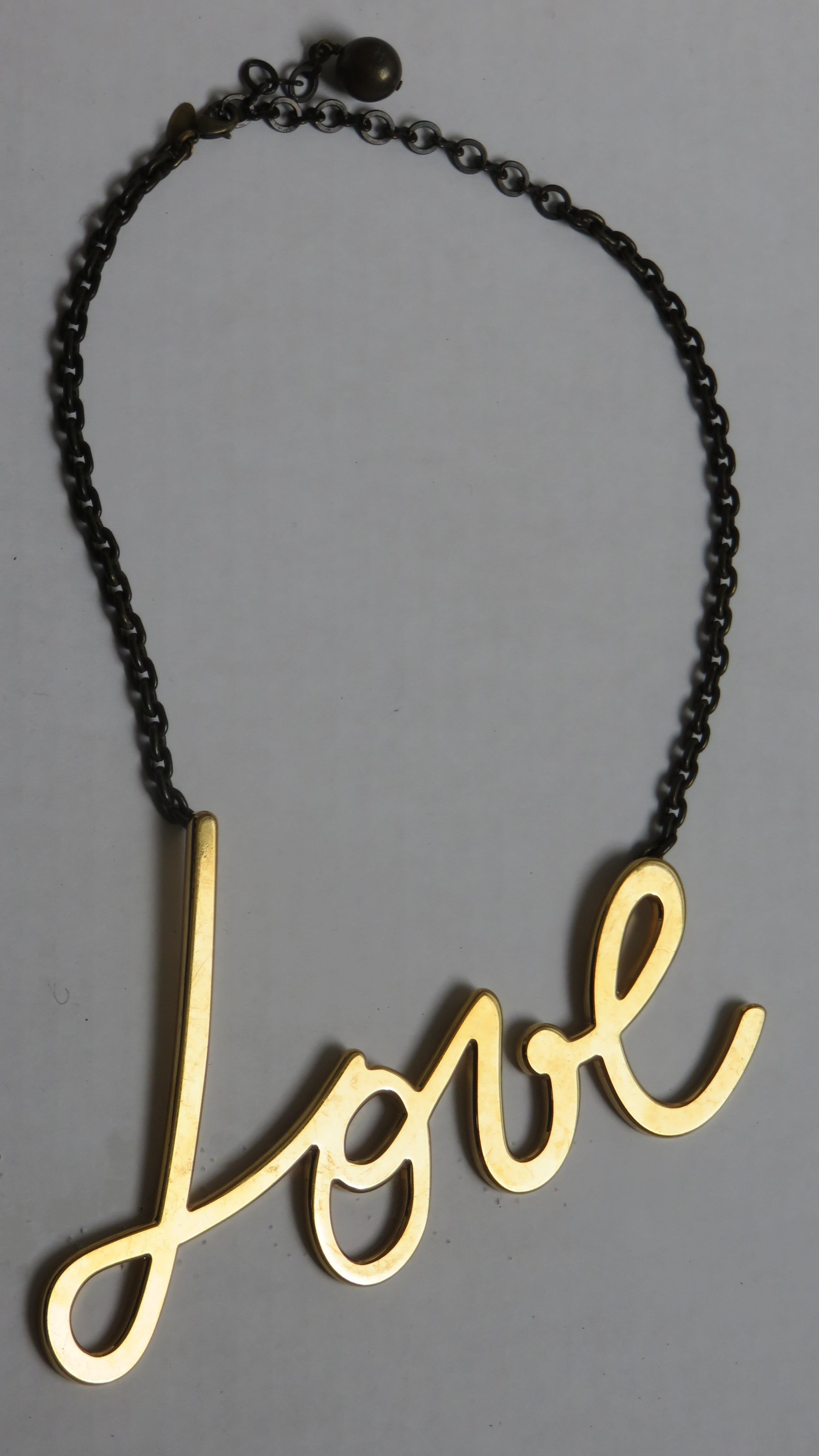 Collana Lanvin Iconic LOVE con scatola in vendita 4