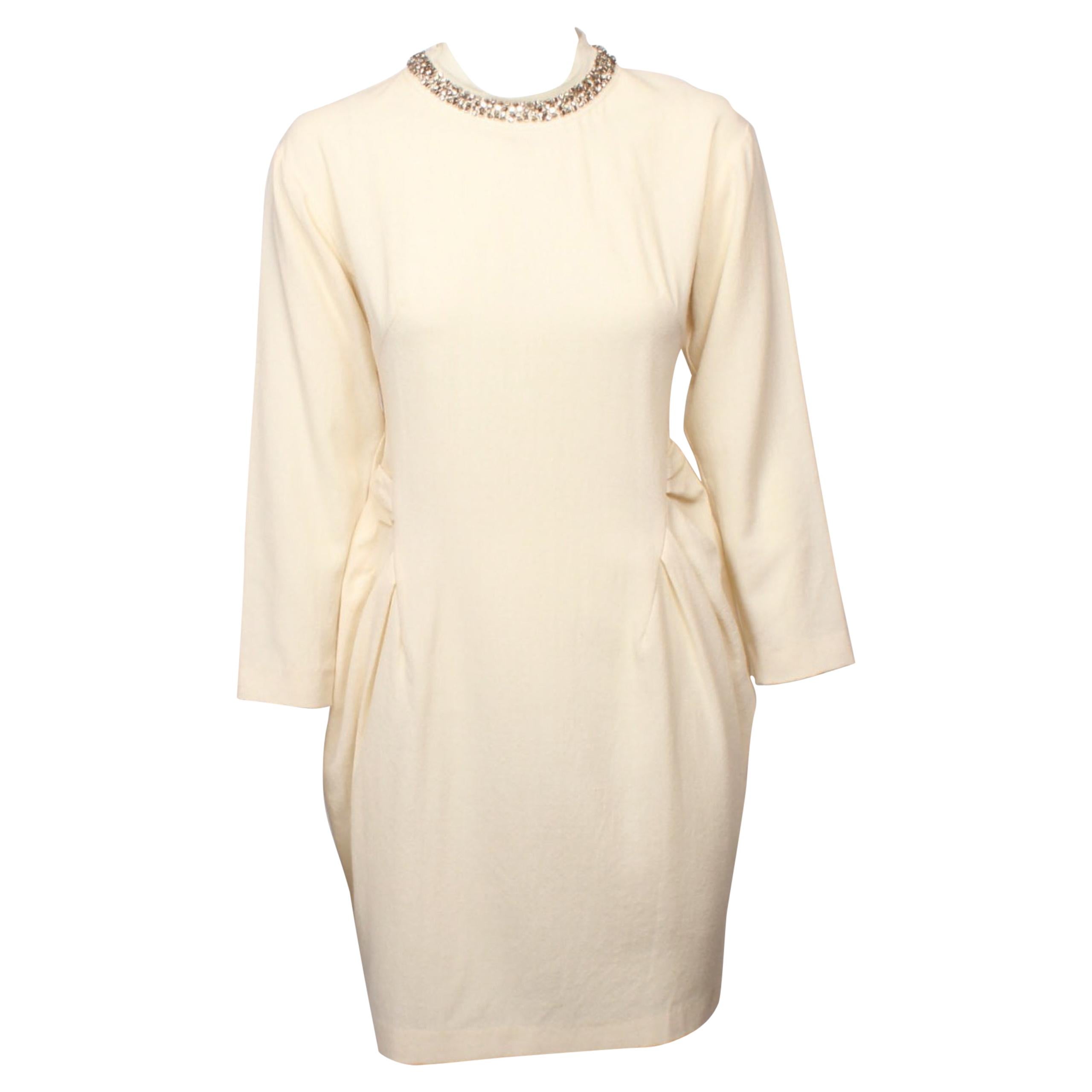 Lanvin Ivory Cocktail Dress For Sale