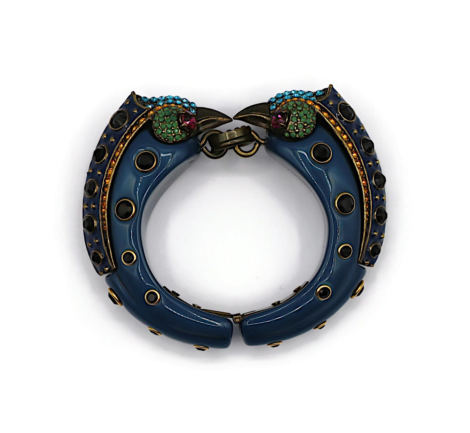 LANVIN Bracelet jonc joli avec deux oiseaux en vente 1