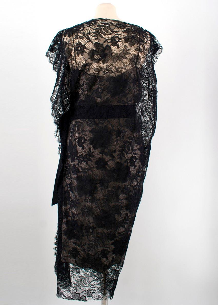 lanvin black lace dress