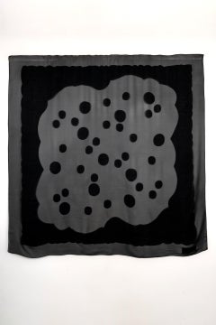 Lanvin Large Black Silk Muslin Stole Scarf