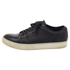 Lanvin Leder Schwarze Low Top-Turnschuhe aus Leder Größe 41