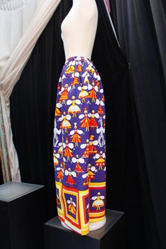 Lanvin Long Cotton Skirt, Size 36FR