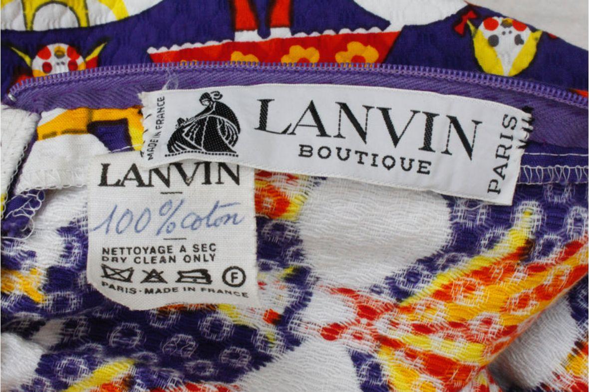Lanvin Long Cotton Skirt, Size 36FR For Sale 4