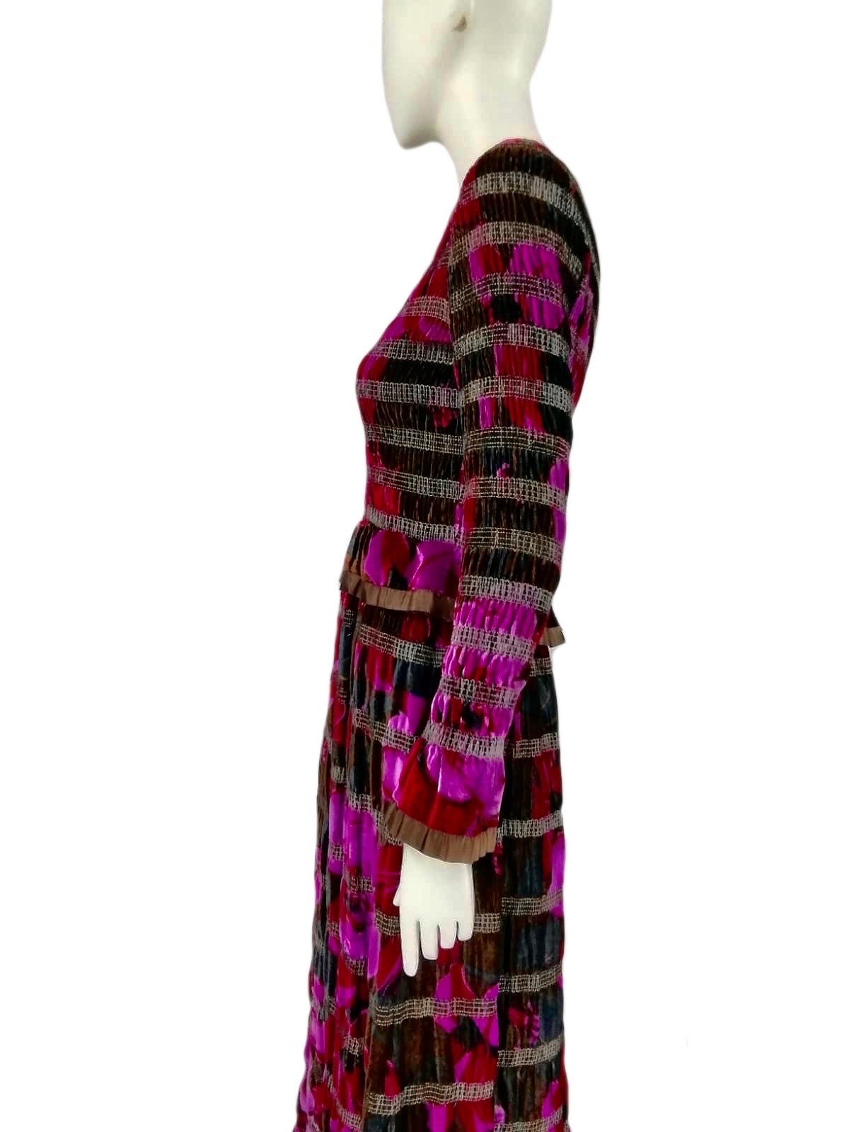 Lanvin long velvet dress  60s/70s For Sale 6