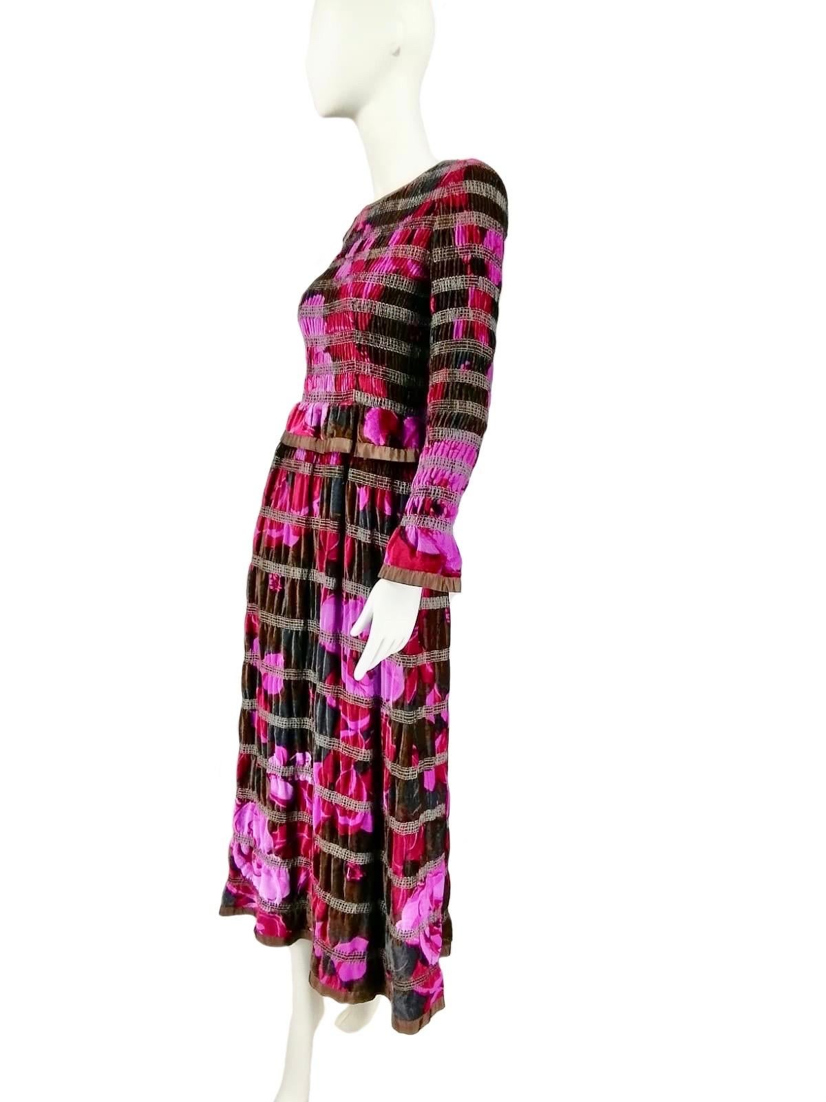 Lanvin long velvet dress  60s/70s For Sale 7