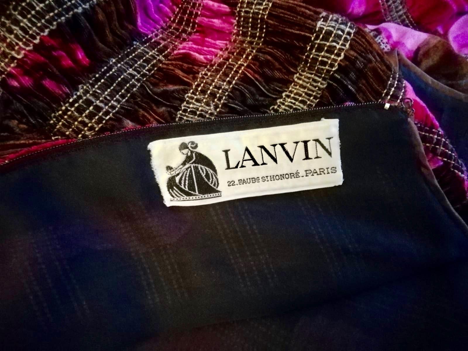 Lanvin - Robe longue en velours  60s/70s en vente 10