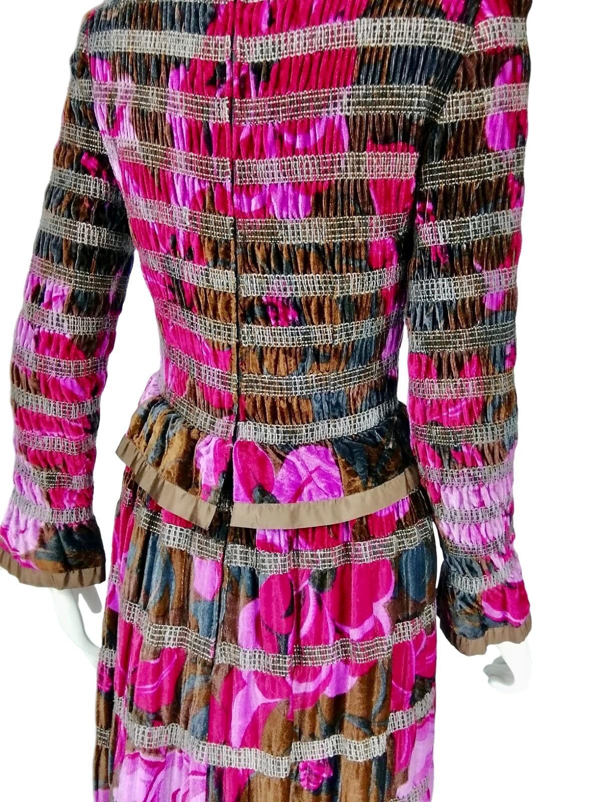 Lanvin long velvet dress  60s/70s For Sale 3