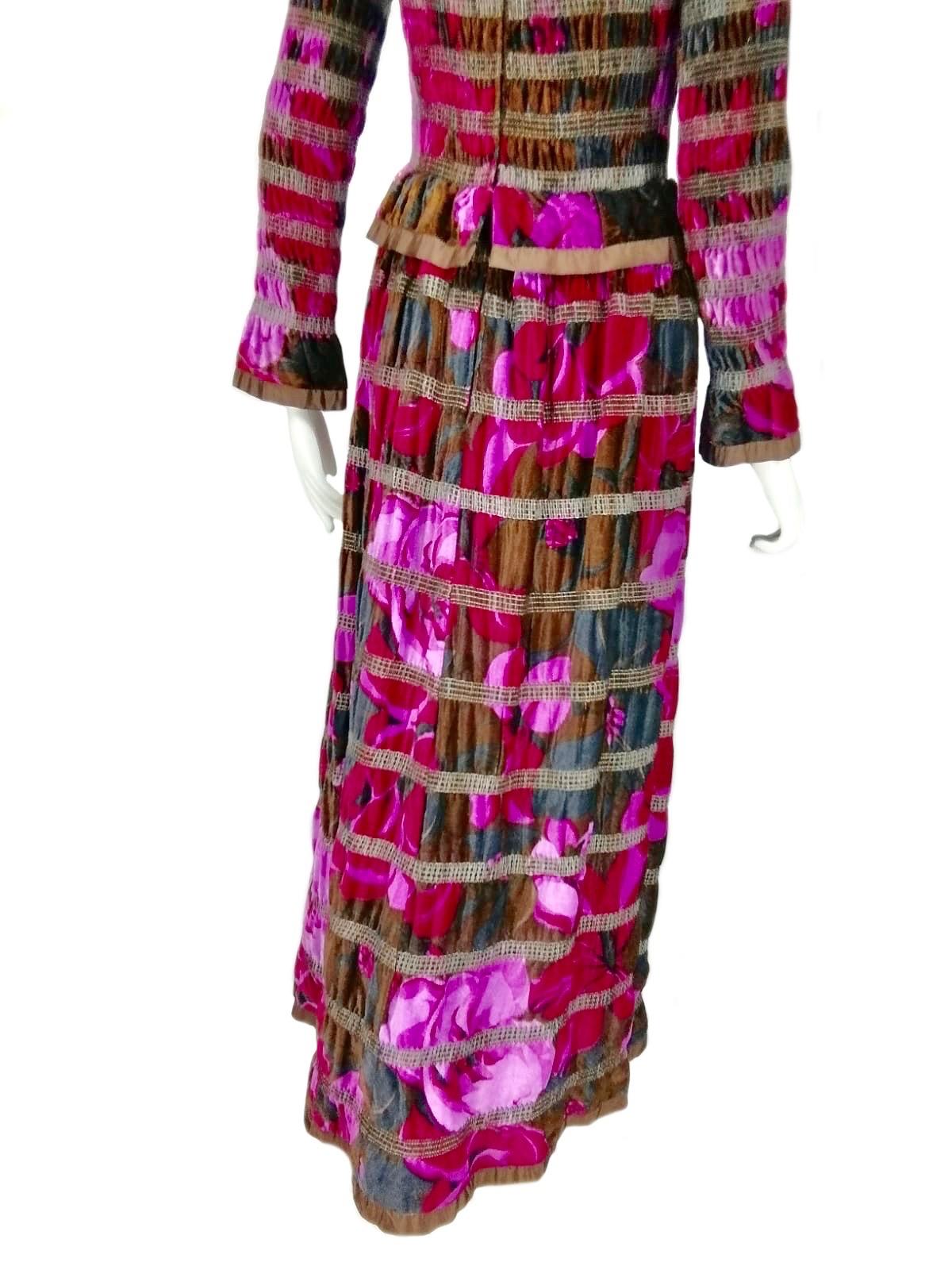 Lanvin - Robe longue en velours  60s/70s en vente 4