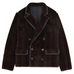 Lanvin Marten Fur Wool Lined Jacket