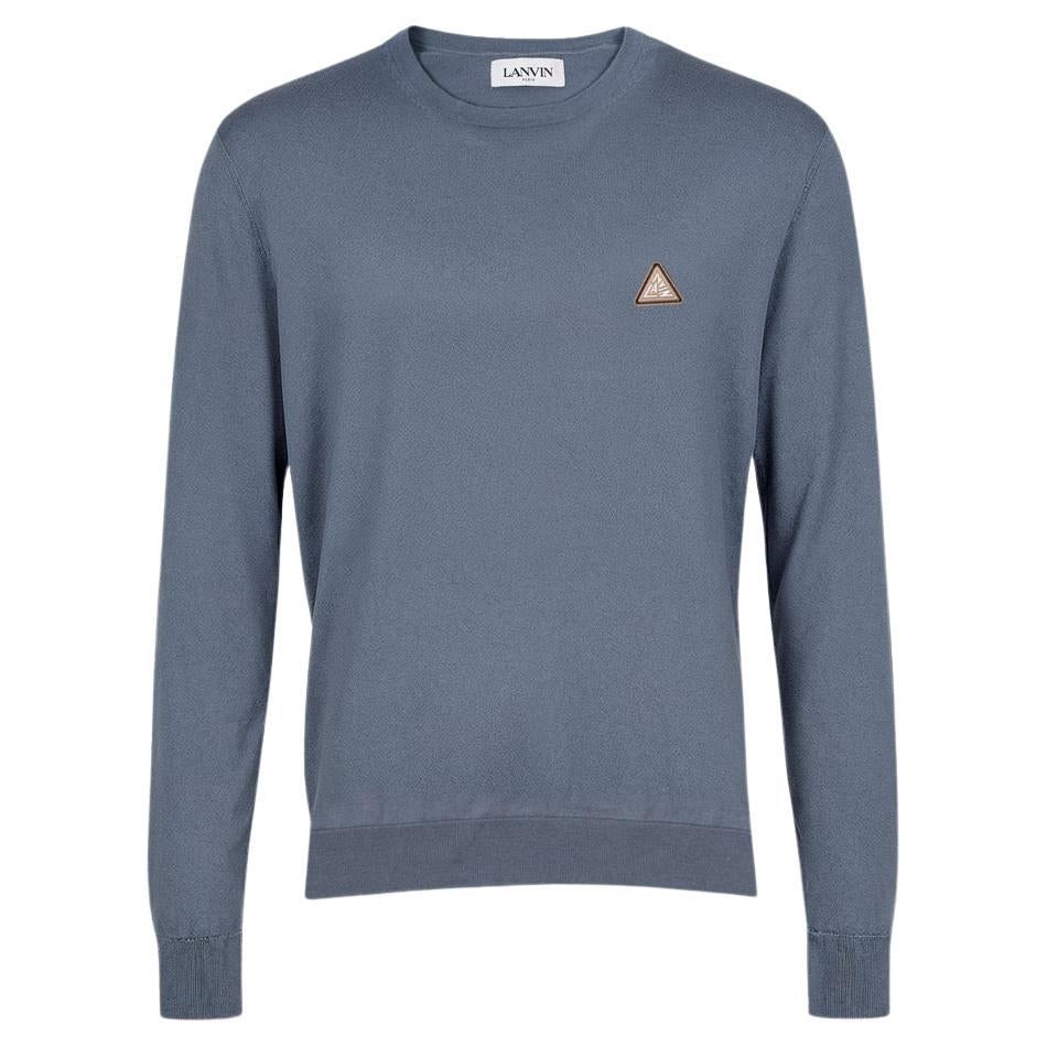 Lanvin Men Sweater Triangle Crew Neck Size M For Sale
