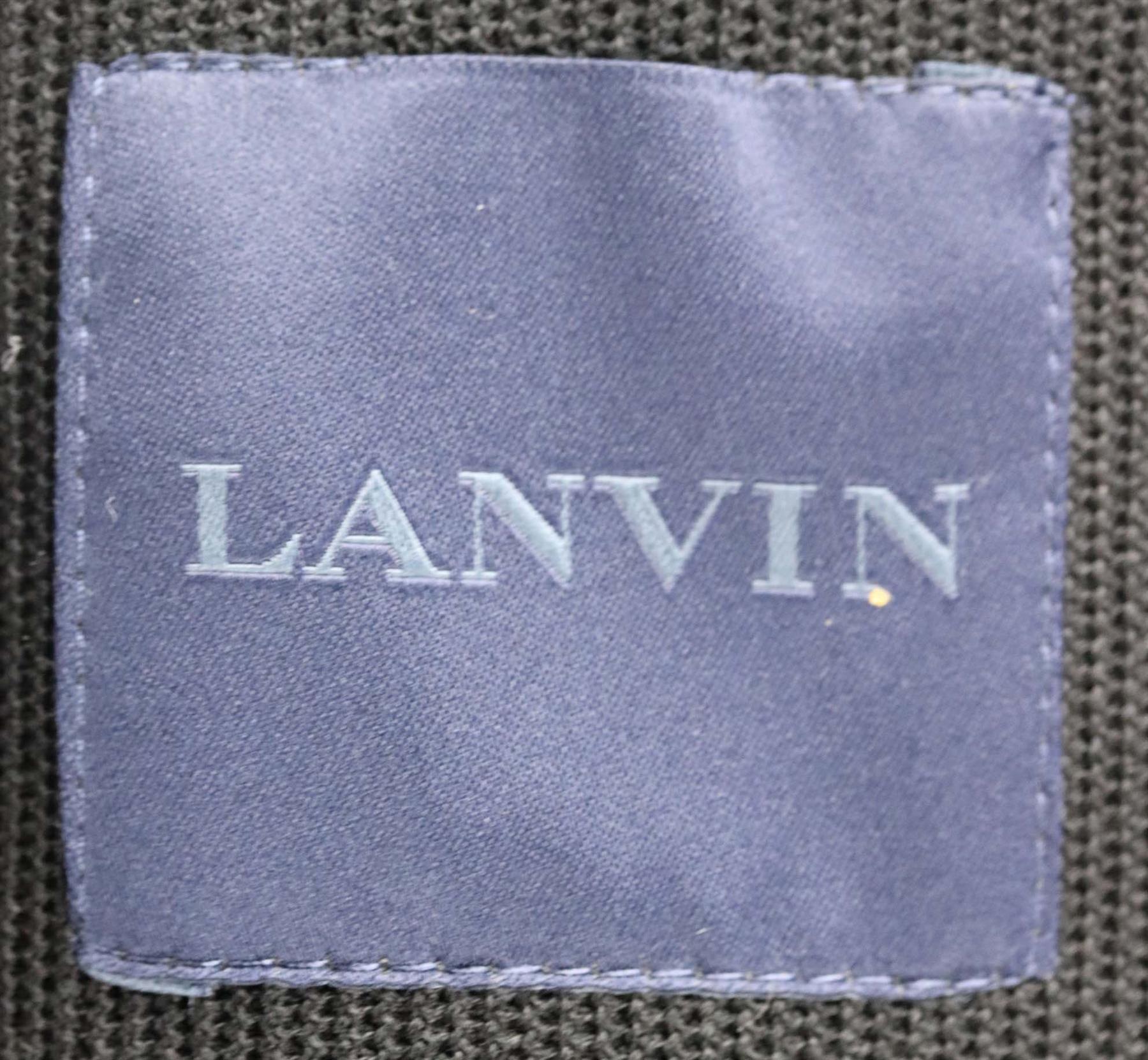 Lanvin Men's Knit Panelled Cotton Blend Blazer EU 50 In Excellent Condition In London, GB