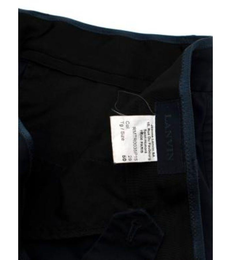 Lanvin Mens Navy Trousers For Sale 1