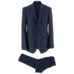 Lanvin Men's Navy Wool Tailored Suit	SIZE 50