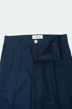 Lanvin Paris Men's Lightweight Blue Cotton Chinos Trousers M/L