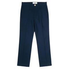 Lanvin Paris Men's Lightweight Blue Cotton Chinos Trousers M/L
