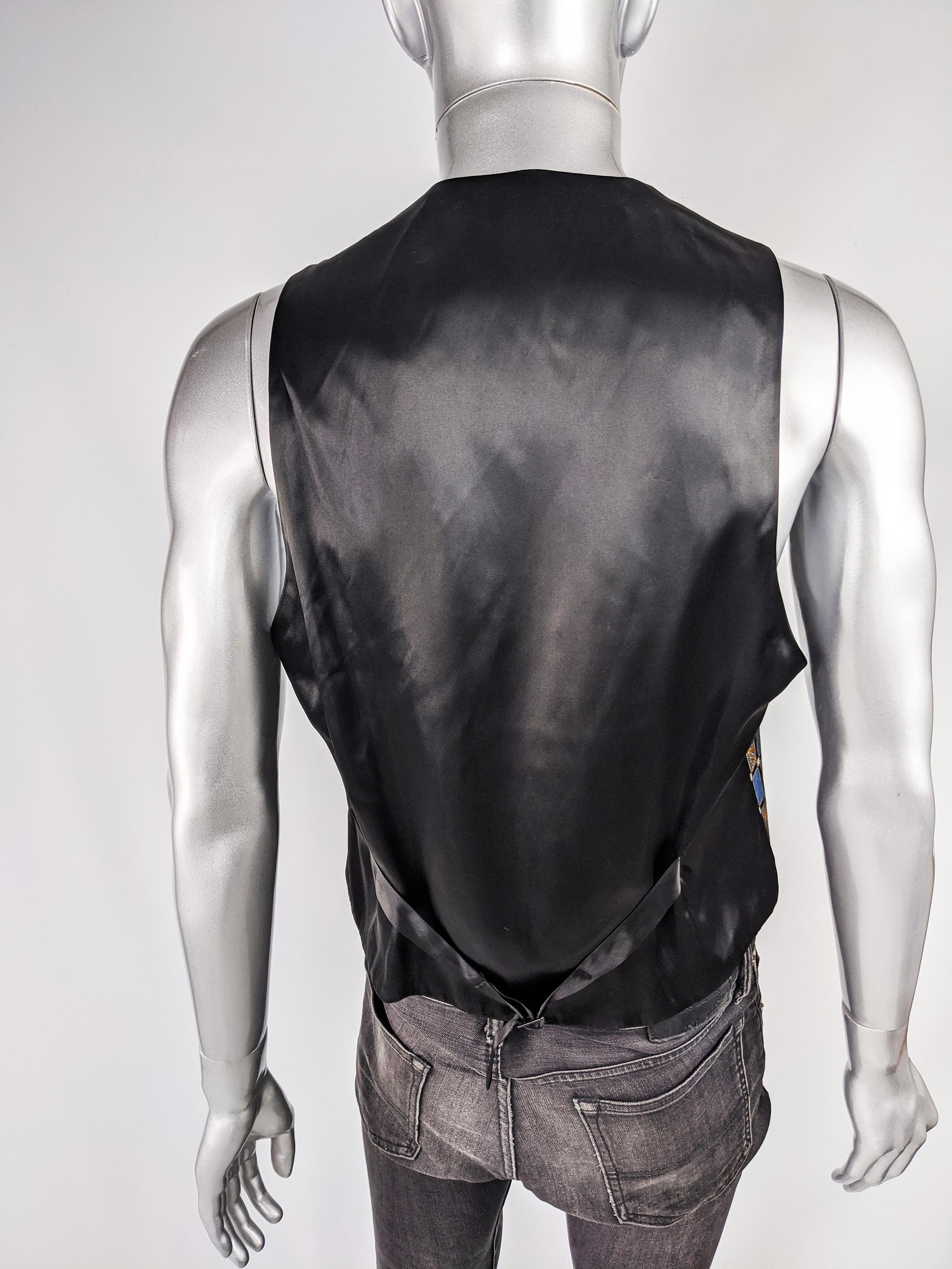 Lanvin Mens Vintage Silk Waistcoat Vest EU 50 4