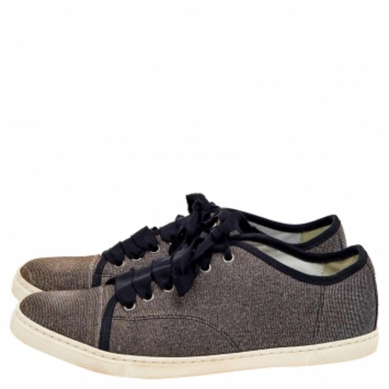 Baskets basses Lanvin en tissu pailleté métallisé, taille 40 Pour femmes en vente