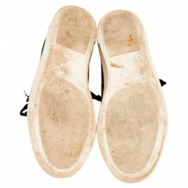 Baskets basses Lanvin en tissu pailleté métallisé, taille 40 en vente 3