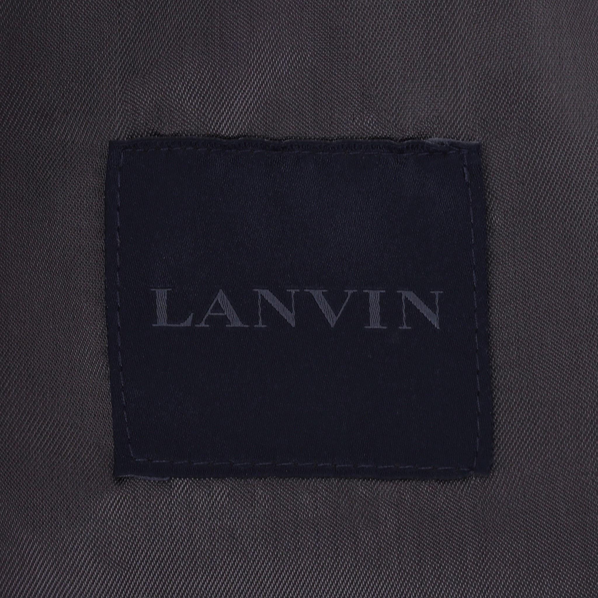 Men's Lanvin Metallic Satin Panelled Bomber Jacket For Sale
