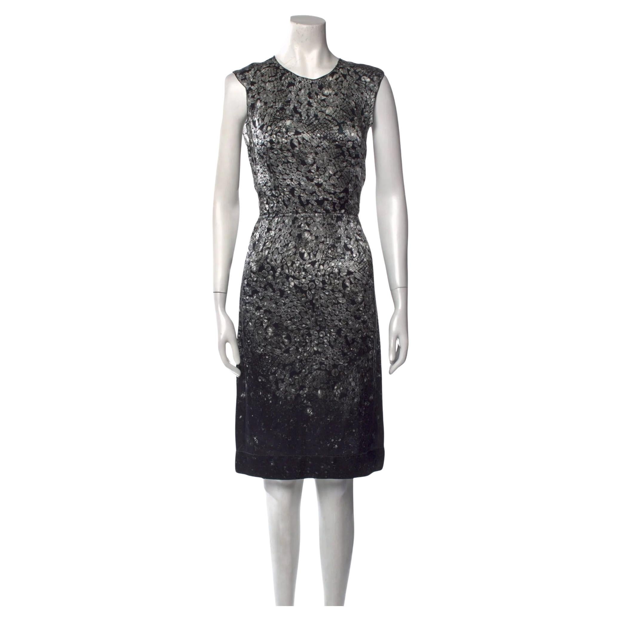 Lanvin Midi Sleeveless Grey Printed Dress, 200s For Sale