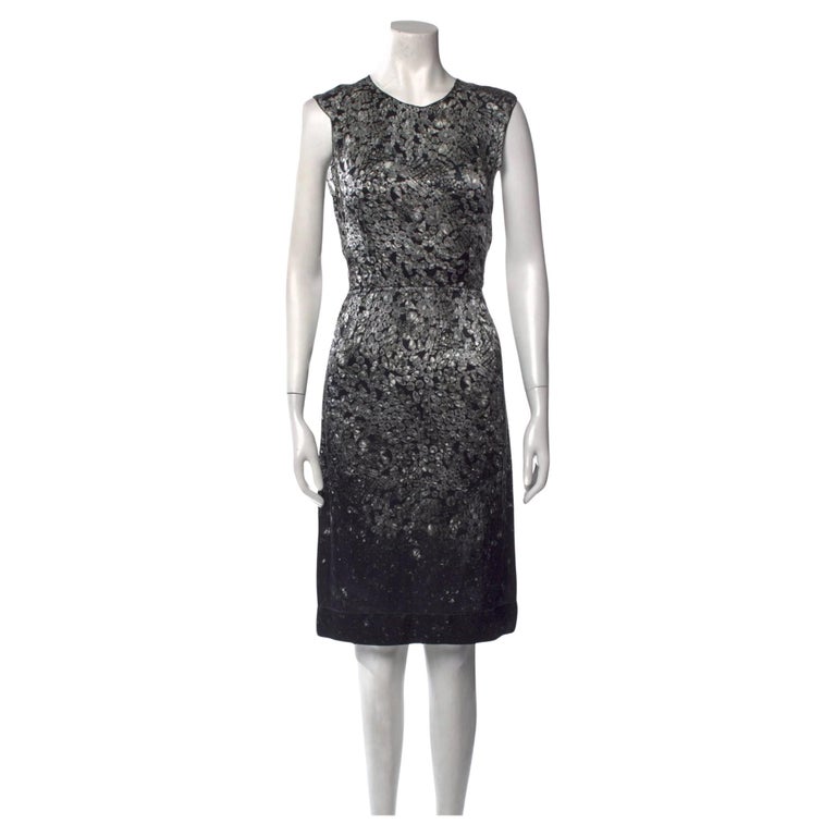 Lanvin Midi Sleeveless Grey Printed Dress, 200s