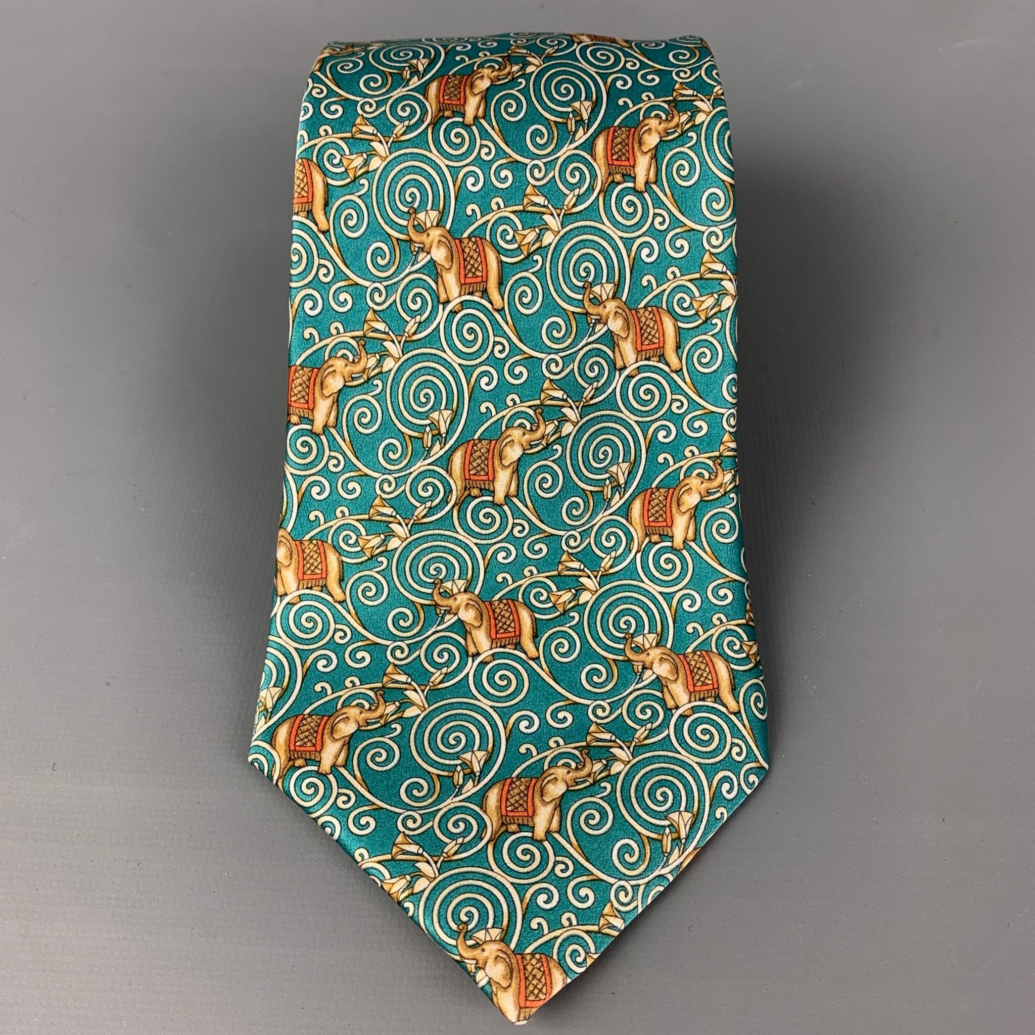 LANVIN
 necktie comes in a mint & gold silk with all over elephant print. Made in France. New With Tags.Width: 3.75 inches 
  
  
  
 Sui Generis Reference: 118097
 Category: Tie
 More Details
  
 Brand: LANVIN
 Color: Mint
 Color 2: Gold
 Pattern: