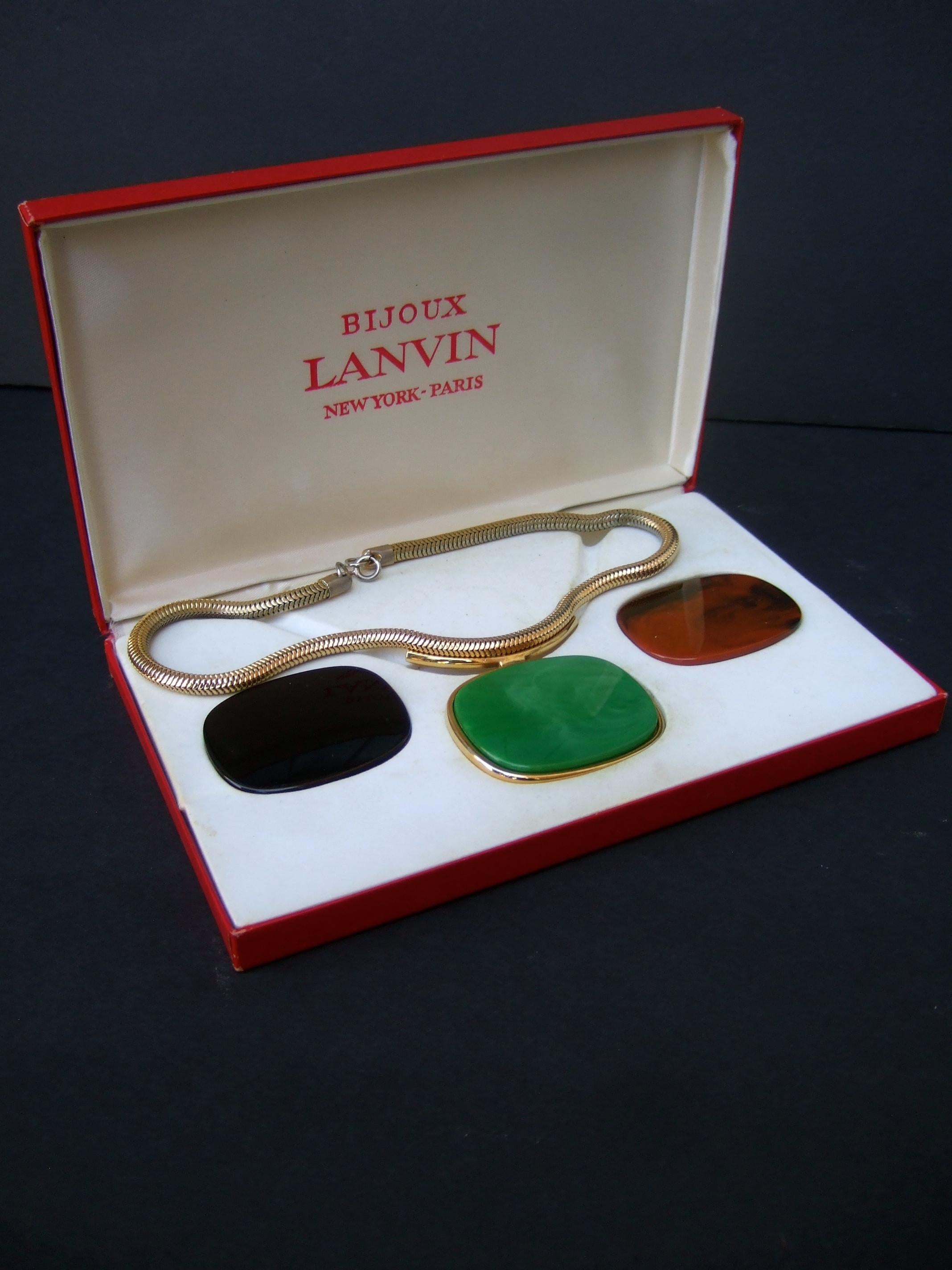Lanvin Paris Mod Sleek Interchangeable Resin Pend… - image 6