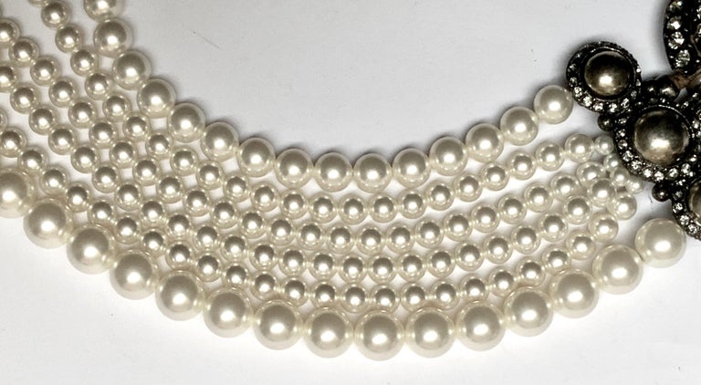 Lanvin Multi-Strand Glass Pearl Necklace 2