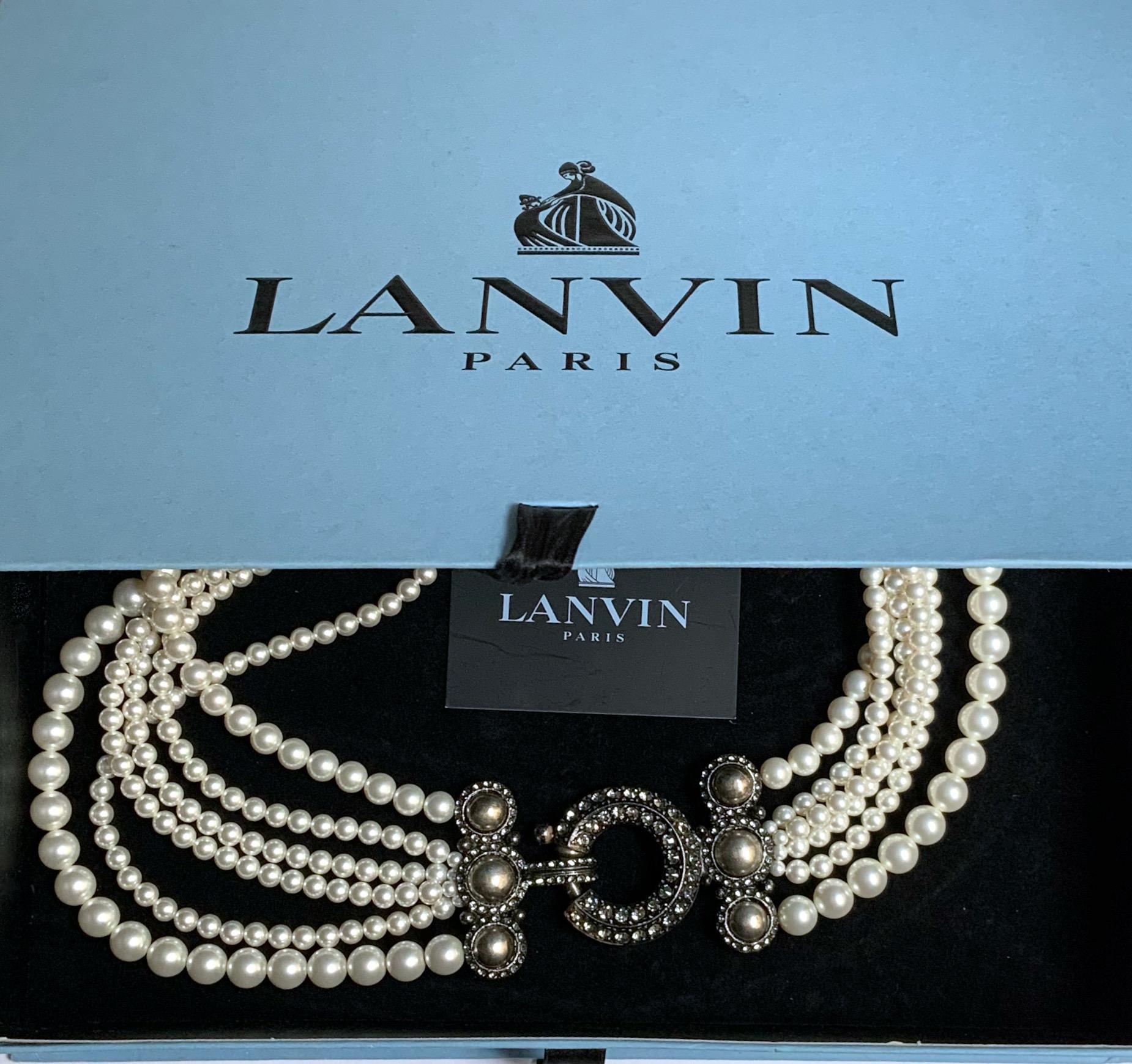 Women's Lanvin Multi-Strand Glass Pearl Necklace