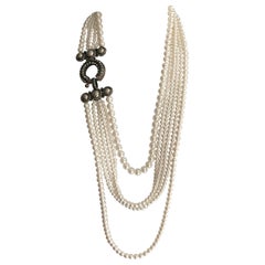 Lanvin Multi-Strand Glass Pearl Necklace
