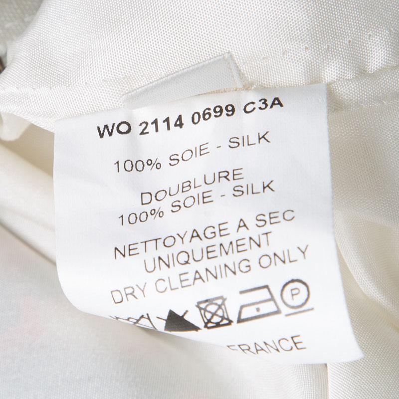 Lanvin Multicolor Animal Printed Silk Frayed Hem Pleat Detail Sleeveless Dress M 2