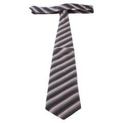 Lanvin Multicolor Diagonal Striped Silk Traditional Tie