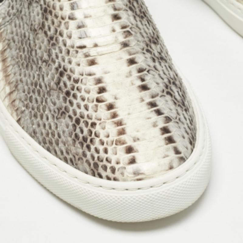 Lanvin Muticolor Wasser Schlange Slip On Sneakers Größe 41 im Zustand „Gut“ im Angebot in Dubai, Al Qouz 2