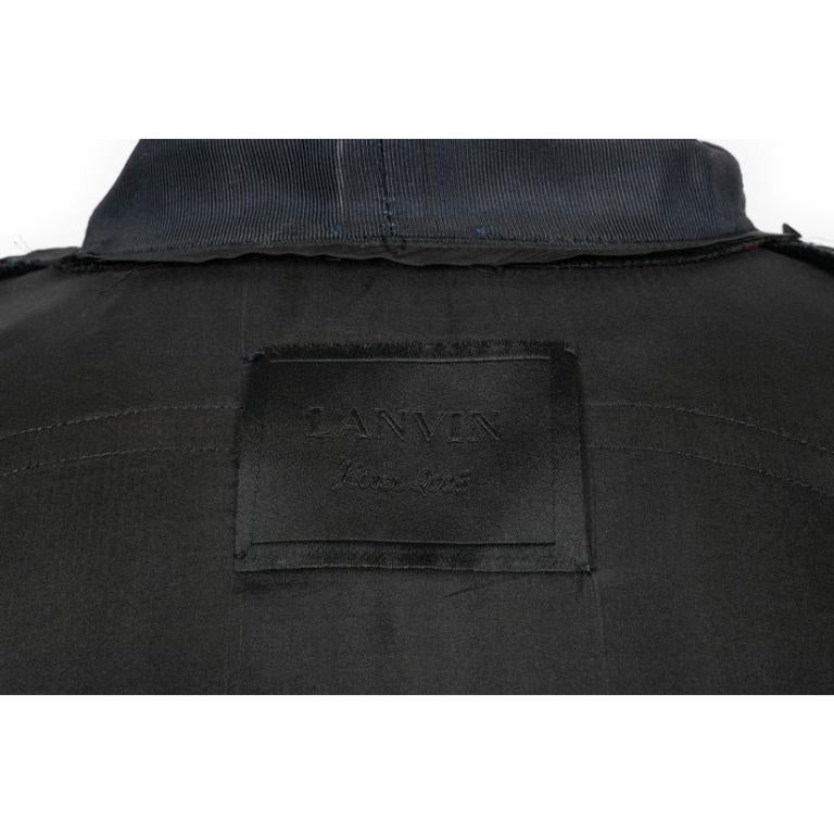 Lanvin Marineblauer Mantel Winter, 2008 im Angebot 4
