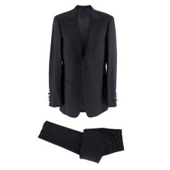 Lanvin Navy Blue Single Breasted Suit	 44R (Blazer) 44 (Trousers)