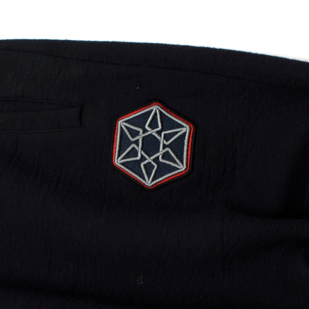 Black Lanvin Navy Cotton Spider Patch Sweatpants - Size Small For Sale