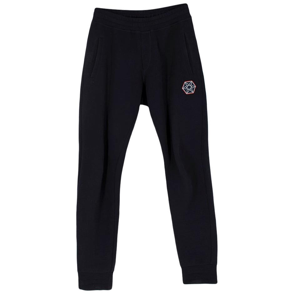 Lanvin Navy Cotton Spider Patch Sweatpants - Size Small For Sale