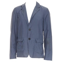 LANVIN giacca blazer leggera a doppio strato in tessuto grezzo FR46 S