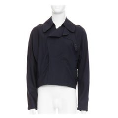 LANVIN trench-coat en laine marine inspiré du blouson bombardier interfacé FR48 M