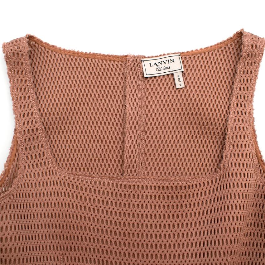 Women's Lanvin Nude A-Line Perforated Dress 10 S For Sale