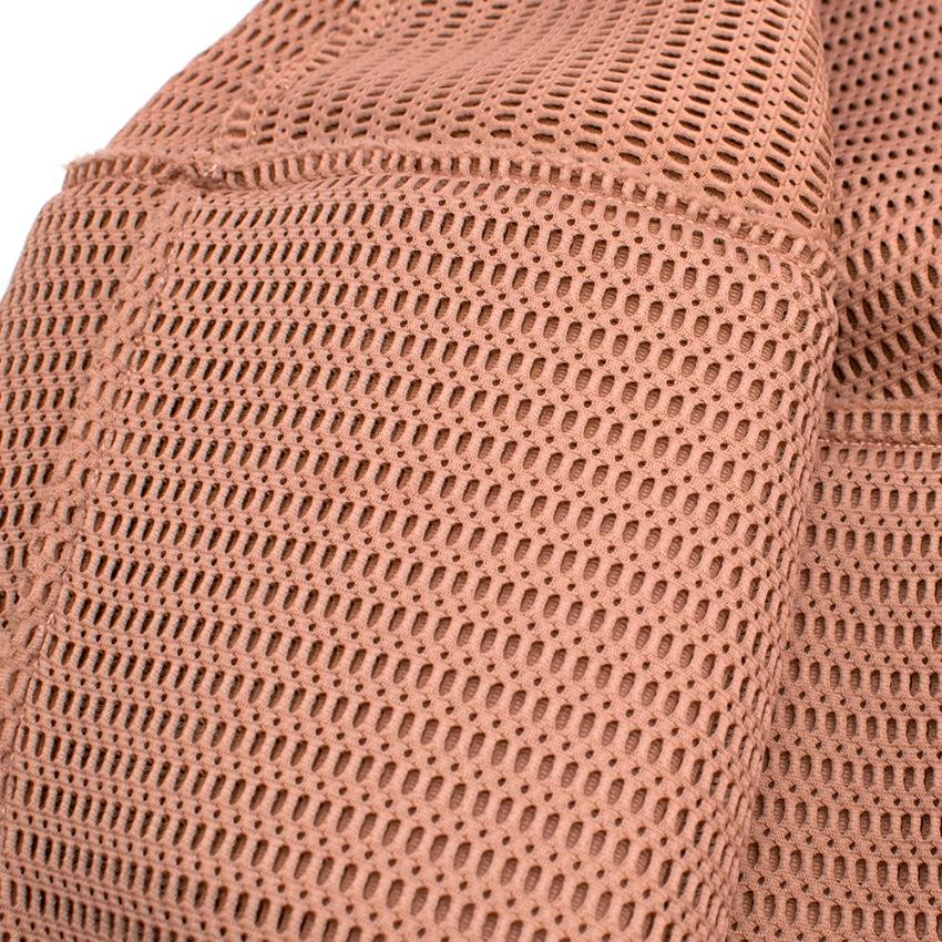 Lanvin Nude A-Line Perforated Dress - Size US 8 In Excellent Condition For Sale In London, GB