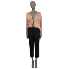 LANVIN nude pink viscose BAT SLEEVE Cardigan Sweater L
