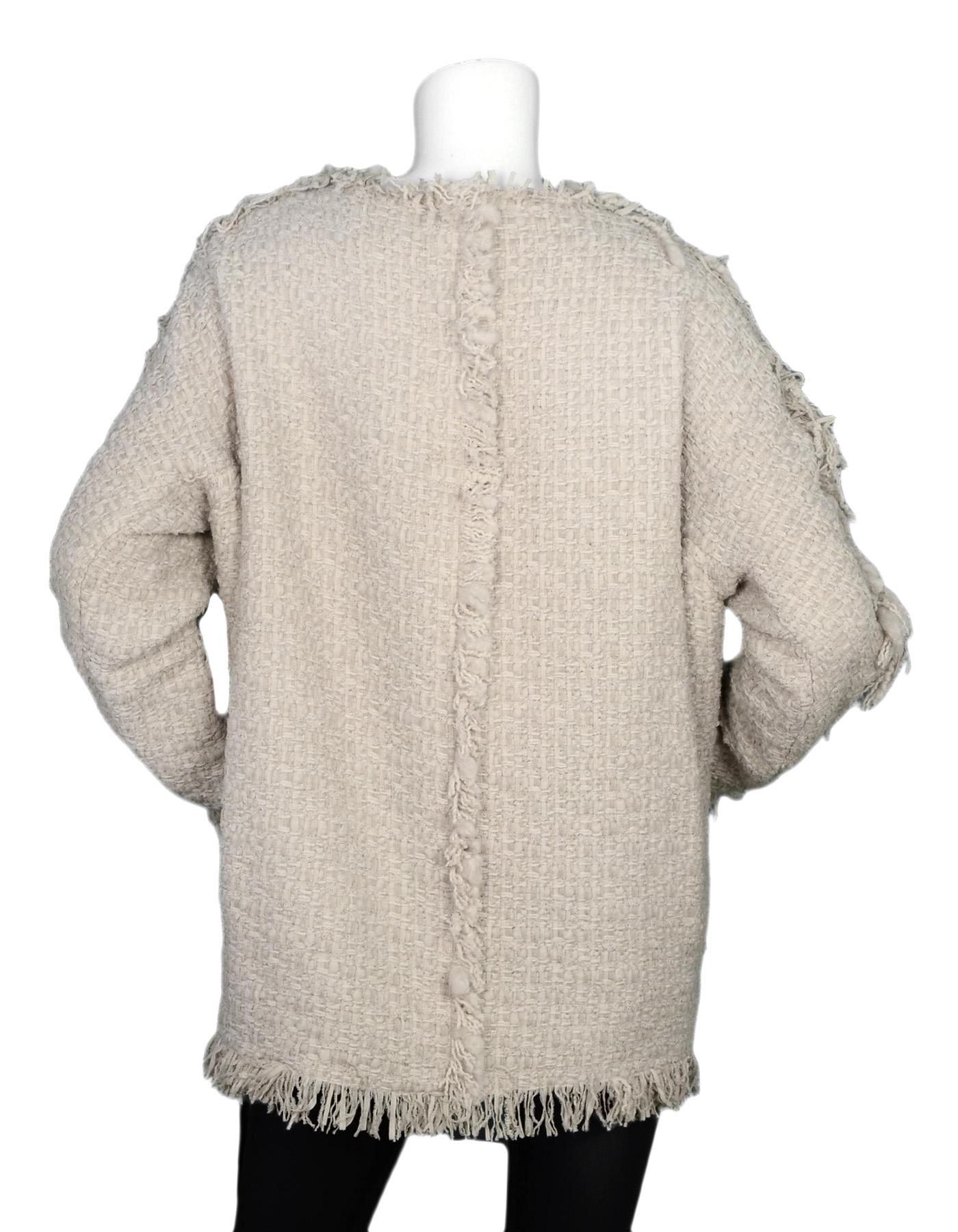 beige tweed pullover