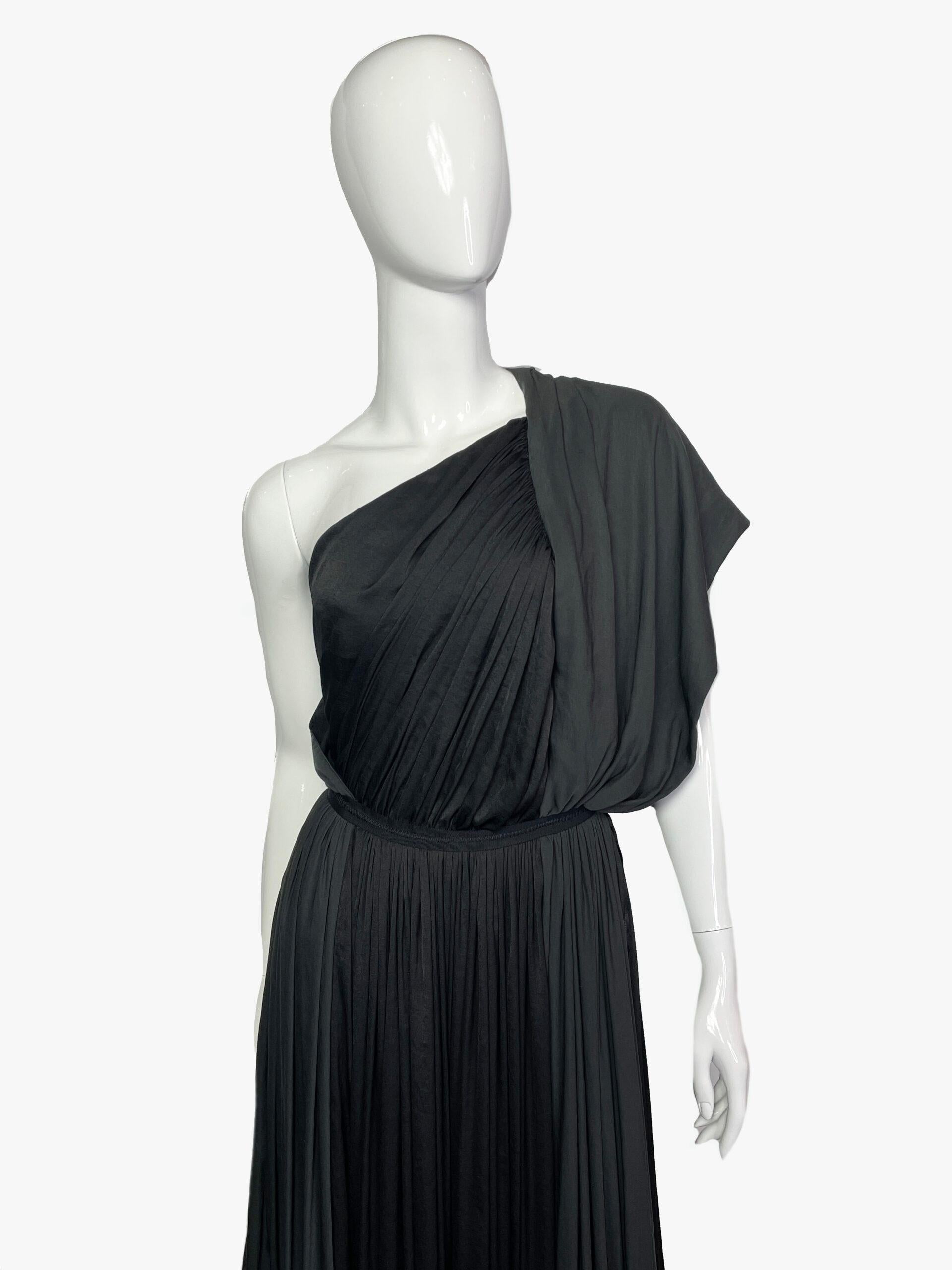 Black Lanvin One-shoulder Dress, 2011 For Sale